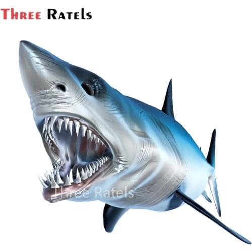 A859 Cool 3D Shark Mako Sticker Fish Wall Auto Decal Window Bumper Laptop Car Styling