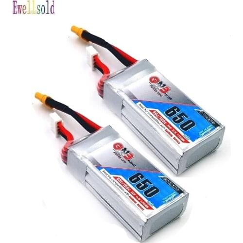 Ewellsold 2PCS 650mAh 11.1v 3S 80C/160C Lipo battery with XT30 Plug for FPV Racing Drone 4 axis UAV RC Quadcopter RC Drone