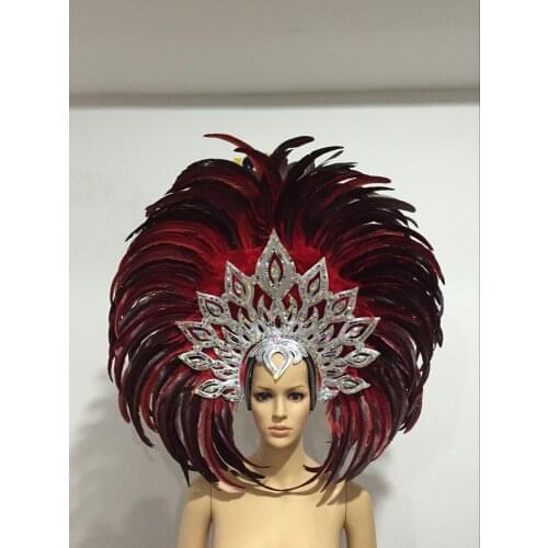Latin dance Samba accessories Fashion exquisite headdress feathers Delicate dance shows accessories Samba clothing