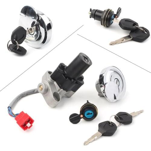Aluminum Alloy Motorbike Fuel Gas Cap Ignition Switch Seat Lock Set For Yamaha V-Star XVS250 XVS650 XVS1100