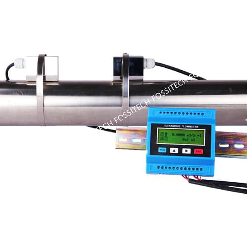 TUF-2000M DN15-100 DN50-700mm DN80-6000 DN300-6000 Digital Ultrasonic Flowmeter Module Sensor Indicator Counter Water Flow Meter