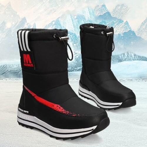 Children Boots 2020 Winter Girls Boots Warm Thick Fur Boys Boots Women Winter Shoes Waterproof Non-slip Kids Snow Boots