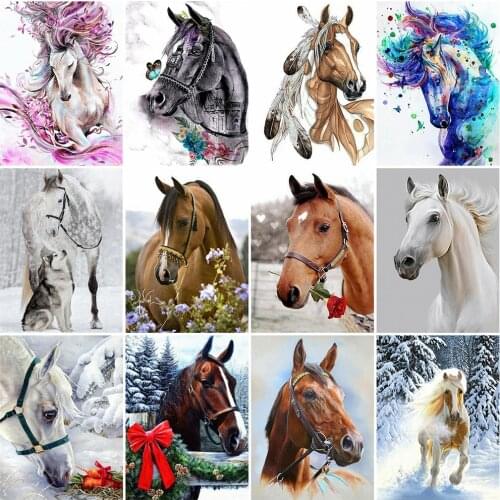 Evershine Diamond Embroidery Sale Horse Cross Stitch Diamond Painting Animal Mosaic Rhinestones Pictures Crafts Kit