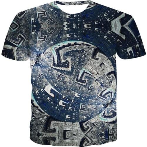 Summer 3D Round Sphere Pattern Men t-shirt Fashion Casual O-Neck Hip Hop Print T-shirt Harajuku Interesting graphic t shirts Top