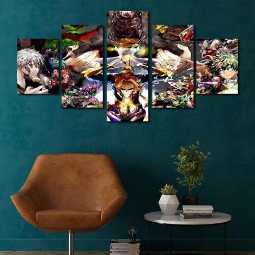 Canvas Print My Hero Academia Poster Decorative Japanese Anime Picture Modern Wall Art Paintings Home Decor No Frame