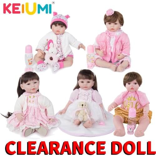KEIUMI Hot Sale Doll Reborn Boneca Cloth Body Realistic Newborn Reborn Baby Girl Doll Wig Hair Childrens Day Gift Playmate Toy