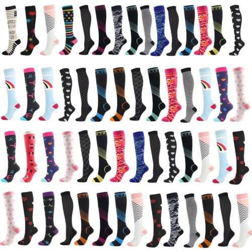 Unisex Compression Stockings Cycling Socks Suitable For Puffiness, Diabetes, Varicose Veins, Marathon Running Socks