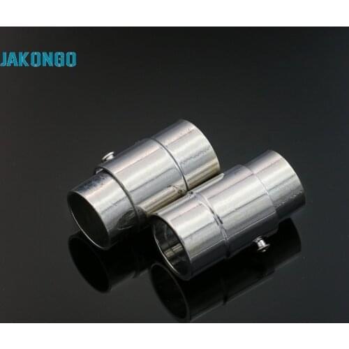 JAKONGO 5pcs Magnetic Claps for Making Leather Cord Bracelet DIY Handmade Necklace Connector Buckle 7mm