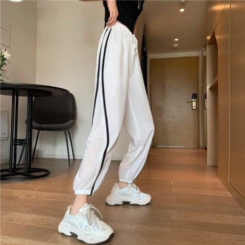 Mazefeng New Women Casual Fashion High Waist Hip Hop Dance Sport Running Jogging Harem Pants Sweatpants Jogger Baggy Trousers