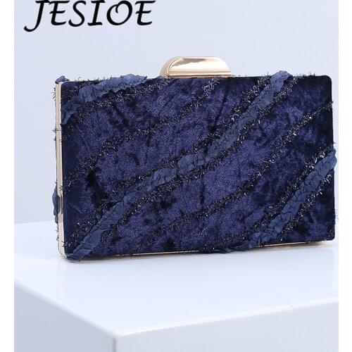 Fashion Women Retro Velvet Embroidery Evening Bags Ladies Luxury Designer Clutch Purse Shoulder Bag Female Wedding Party Handbag
