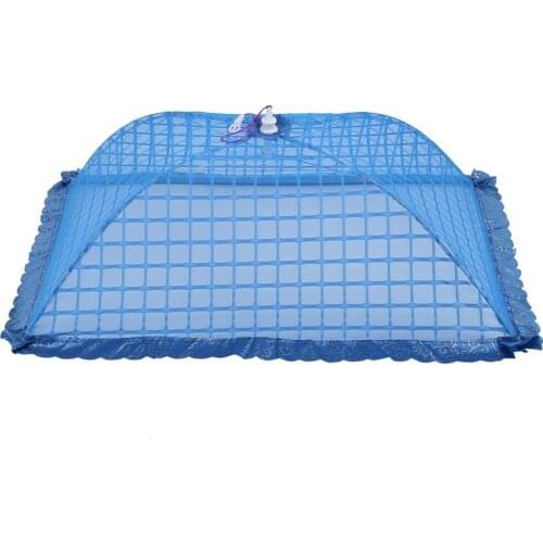 Set of 1 Square Mesh Sn Umbrella Food Cover Net Tents Reusable and Folding 72x51cm for Picnic/BBQ - Keep Out Flies, Bugs, Mo