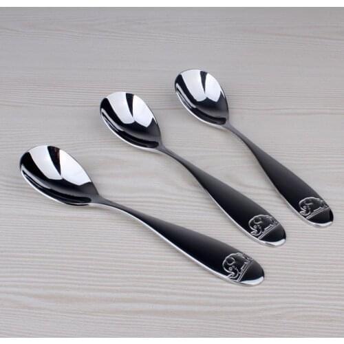 Set of 3, Round Soup Spoon Bouillon Spoons 18/10 Stainless Steel Table Spoons 6.26-Inch