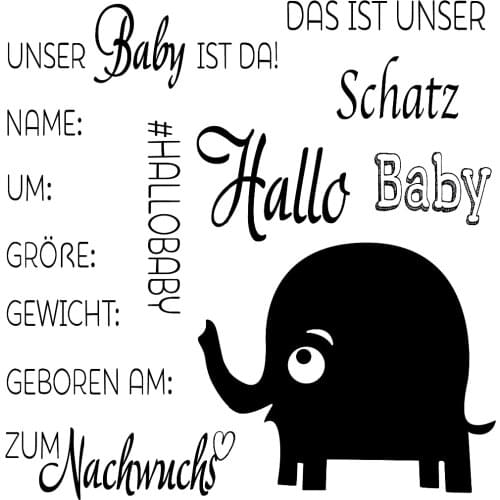 German word Transparent Clear Silicone Stamp/Seal for DIY scrapbooking/photo album Decorative clear stamp A152