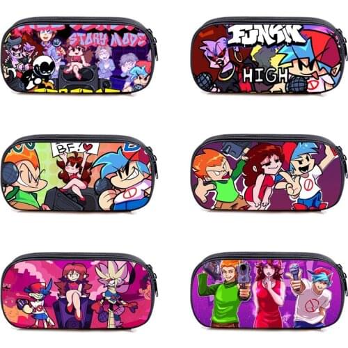 2021 New High Quality Hot Game Friday Night Funkin 3D Pencil Case Purse Wallet Cosmetic Bags Children Students School Pen Box