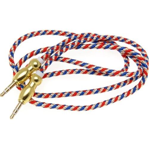 NEW 3.5mm Cable Audio Cable Male To Male Flat Aux Cable 1M Phone To Connect with Audio Device for Phone PC 500pcs