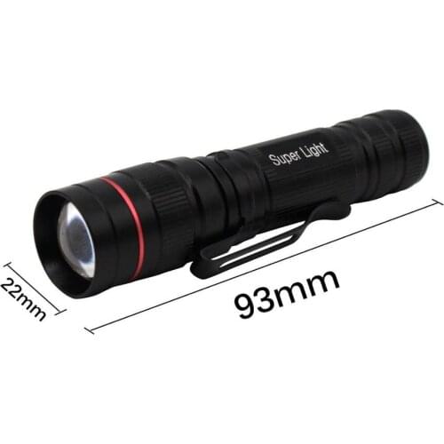 New LED Black Flashlight Torch mini Powerful Light Waterproof Lantern AA Battery Penlight Q5 Led For outdoor camping hiking