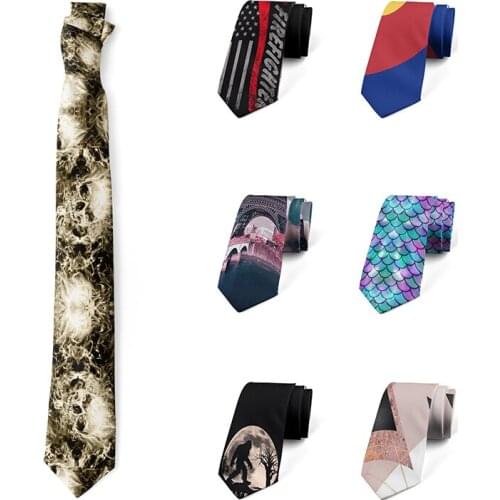New 8cm Wide Polyester Slim Mens Tie Skull Fish Scale Creative Design Casual Necktie For Men Wedding Party Suit Accessories