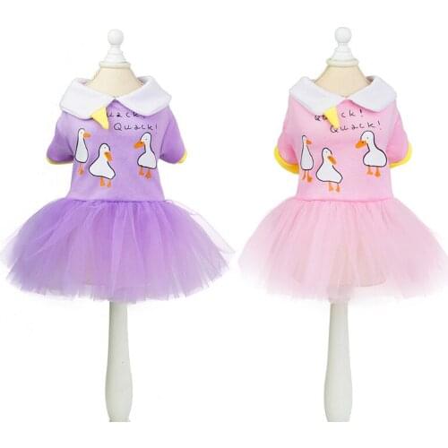 Pet Dog Clothes, New Spring and Summer Cat Strawberry Breathable Dress, Small and Medium Pet Teddy Pomeranian Princess Dress