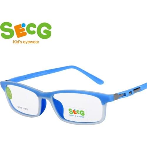 SECG Cute Soft Flexible Optical Children Glasses Frame Silicone Kids Glasses Eyewear Myopia Hyperopia Oculos Spectacles