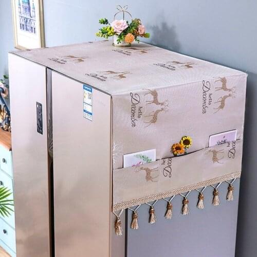 Refrigerator Top Covers Anti-dust Washing Machine Cover With Storage Bag Microwave Oven Dust Proof Cover home accessories