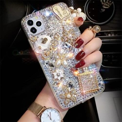 Luxury 3D Gold Purse Carriage Bling Crystal Case Cover For Samsung Galaxy S10E S9 S10 S20 S21 Plus FE Note 10 Lite 20 Ultra 9 8