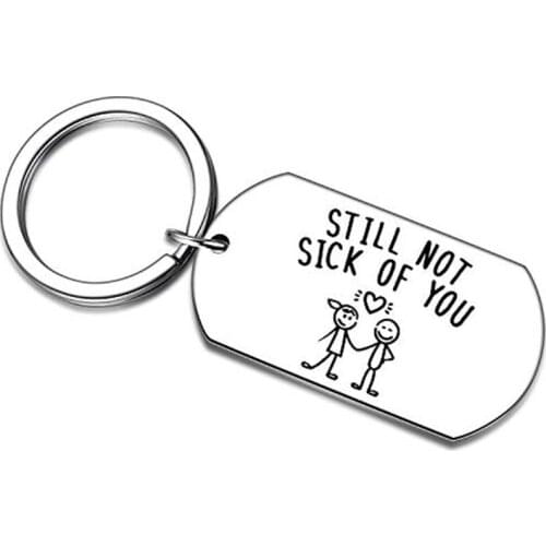Funny Gifts for Him Her Naughty Valentines Day Gifts for Boyfriend Girlfriend Birthday Keychain for Husband Wife Steel Custom