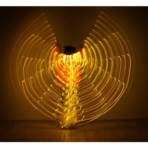 For Children LED Light Isis Wings Belly Dancing 360 Degree Egyptian Stage Performance New Arrival Kids DJ LED Wings With Sticks