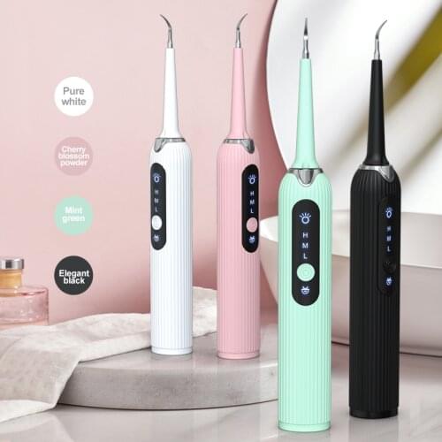 2021 New Intelligent Electric Dental Cleaner For Removing Calculus Liquid Crystal Display 3-Gear Mode Ultrasonic Dental Cleaner