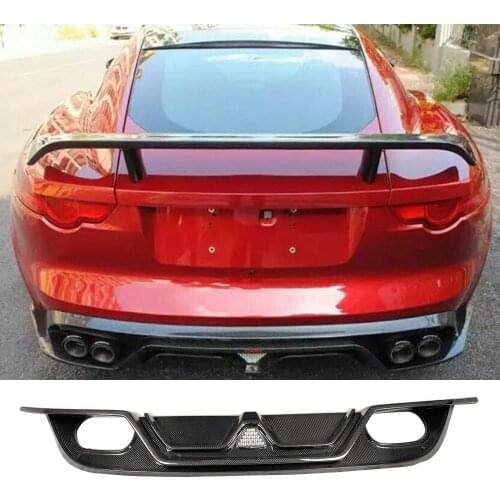 Carbon Fiber Rear Diffuser Bumper Lip for Jagaur F Type Coupe Convertible 2-Door 2015-2017 Racing Car Body Kits