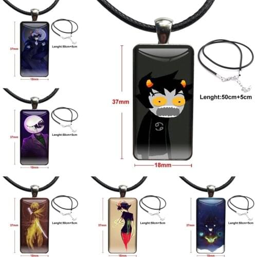 For Women Handmade Girls Les Nouvelle Homestuck Ms Paint Adventures Vintage Jewelry Steel Color Glass Cabochon Choker Pendant