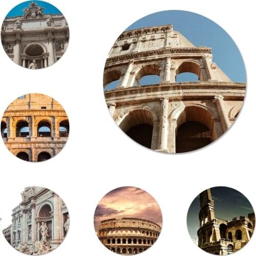 58mm Roma Arco di Costantino Icons Pins Badge Decoration Brooches Metal Badges For Clothes Backpack Decoration
