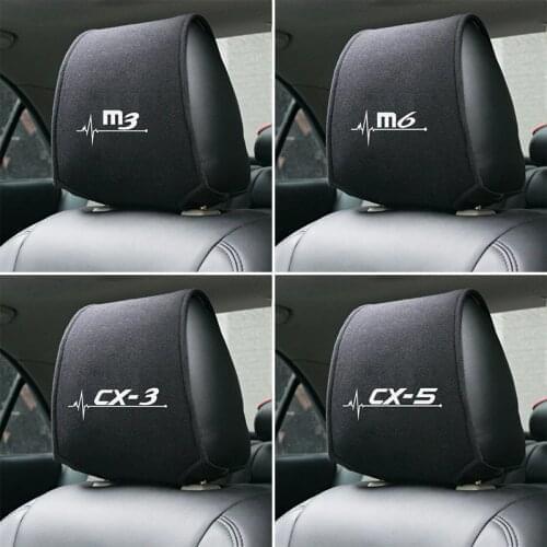1pcs Interior accessories Universal Size Hot car headrest cover for Mazda 3 mazda 6 CX 5 CX-5 CX3 Axela Atenza accessories