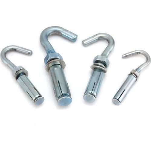 10PCS Galvanized With Hook Pull Screw / Expansion Bolt / National Standard Pull The Hook M6/M8/M10/M12