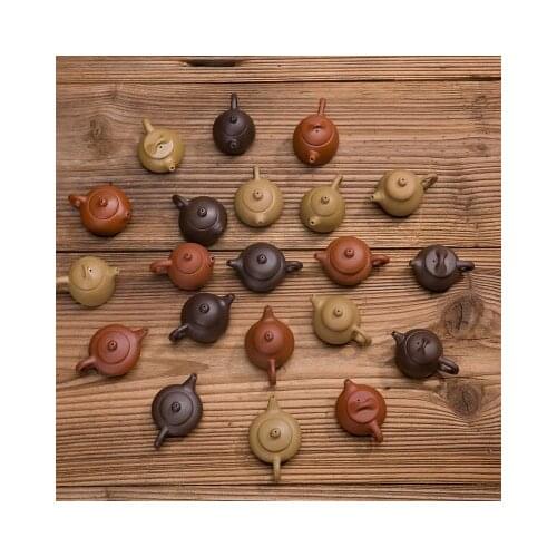 20ml Mini purple sand small teapot can be raised can play fingertip teapot tea pet tea play kung fu tea accessories ornaments