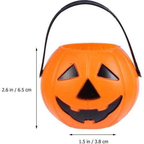 20 Pcs Pumpkin Bucket Halloween Masquerade Decoration Sweet Holder Bucket Halloween Nightclub Bar Scene Decoration