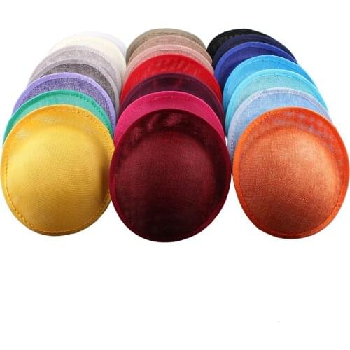 20CM Imitation Sinamay Fascinator Base Making Party Hats DIY Millinery Cocktail Headwear Wedding Hairstyle 15 Colors For Select