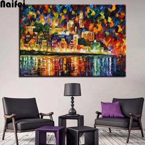Colorful City View Full Square/Round Drill 5D DIY Diamond Painting "street landscape" Embroidery Cross Stitch 3D Home Decor