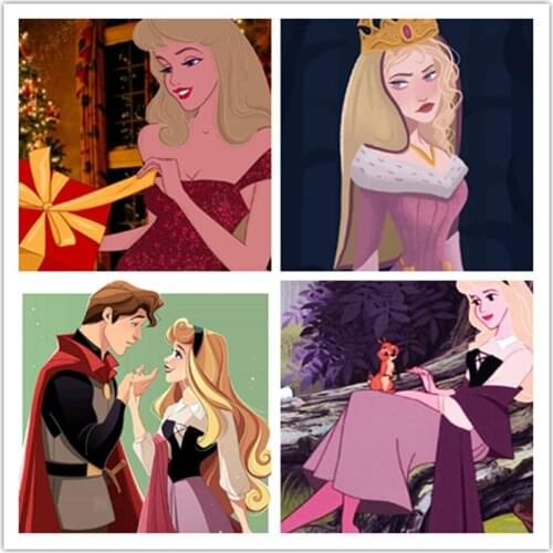 Disney 5D DIY Diamond Painting Sleeping Beauty Arlo Princess Diamond Embroidery Exquisite Exclusive Handicraft Home Decoration