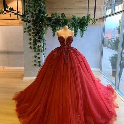 ANGELSBRIDEP Sweetheart Ball Gown Quinceanera Dresses Fashion Handlemake Flower Applique Floor-Length Formal Wedding Party Gowns