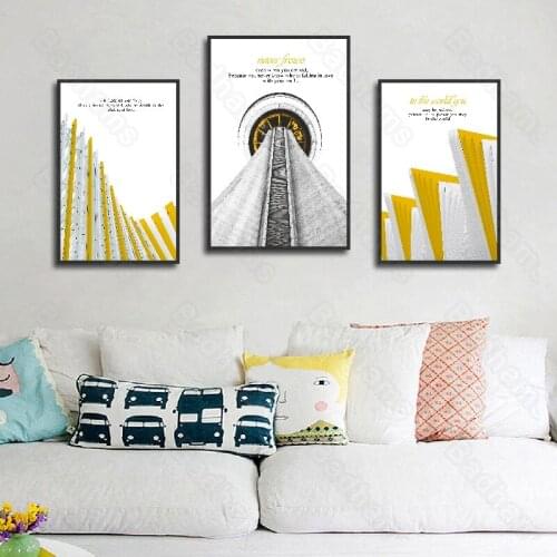 Living Room Decoration Painting Art Architecture Modern Atmosphere Light Luxury Industrial Style Sofa Background Wall Painting