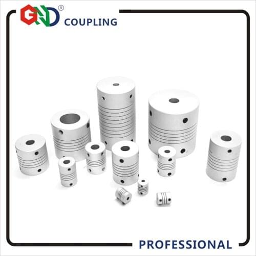 GND shaft coupling GM-D19*L25 aluminum alloy jaw shaft 5 mm for step motor shaft CNC beam coupler 6.35mm 3d print parts servo