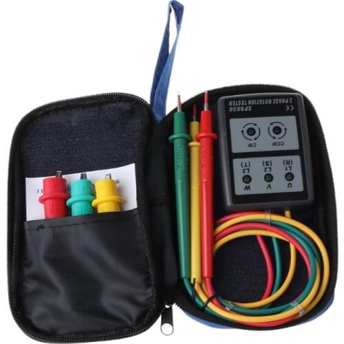 Smart Digital LED Three 3 Phase Rotation with LED Indicator Tester Detector Meter 20-400Hz SP8030