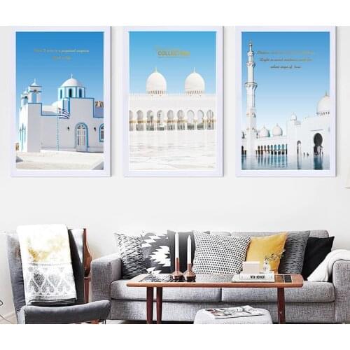 Canvas Painting Modern Europe Painting Building Poster Print Wall Picture Canvas Painting Quote Art Print Living Room Home Decor