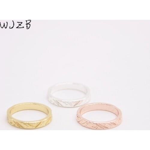 WJZB Classic Circle Ring Wide Flat Rng Three Color Optional