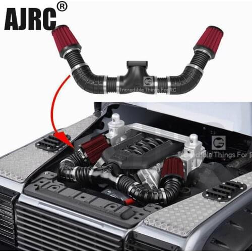 Simulated Engine Intake Air Filter Kit For For 1/10 RC Crawler Car Traxxas TRX4 Defender Bronco Axial Scx10 II 90046 TRX-6 G63