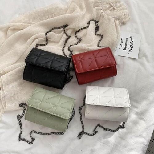 On the new small bag womens bag 2021 new fashion Korean version of simple fashion Lingle chain shoulder bag crossbody bag