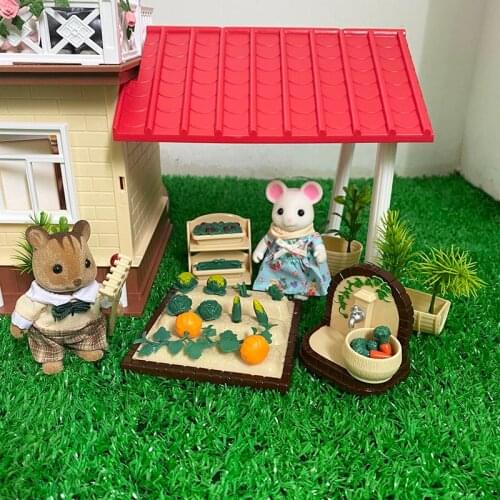 Mini Bedroom Set DIY 1:12 Simulation Forest Animal Family Villa Furniture for Dolls Toy Kitchen Utensils Sets Children Toys