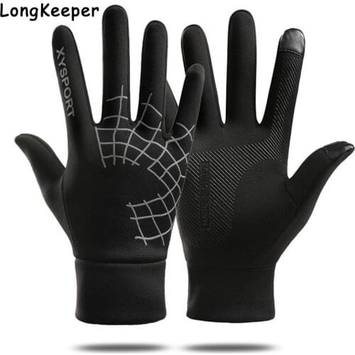 Men Winter Warm Touchscreen Gloves Soft Plus Velvet Full Finger Mittens Female Anti Slip Outdoor Sports Cycling Skiing Gloves