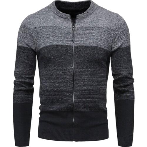 New Mens Cardigan Sweater Slim Fit Knitted Wool Sweaters Men Zipper Casual Sweatercoats Male Knitwear Tops Outerwear