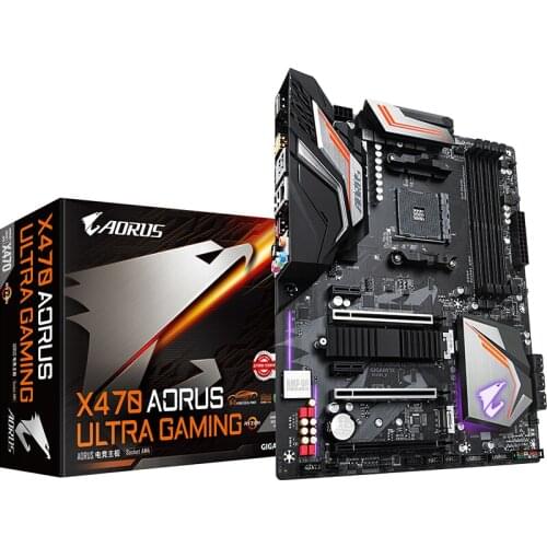 For Gigabyte X470 AORUS ULTRA GAMING Original NEW Motherboard X470 Socket AM4 DDR4 USB3.0 SATA3.0